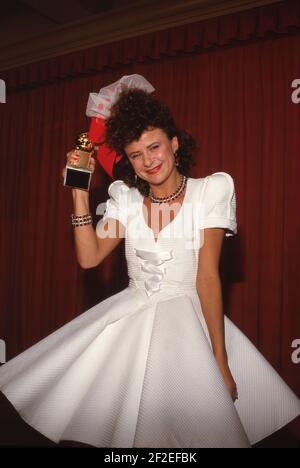 BEVERLY HILLS, CA - GENNAIO 23:: Tracey Ullman al 45° Golden Globe Awards il 23 Gennaio 1988 al Beverly Hilton Hotel di Beverly Hills, California. Credito: Ralph Dominguez/MediaPunch Foto Stock