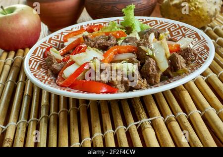 Mongolian Hot Pot pinyin shuan yang rou, diversi stili di hot pot in Cina, Foto Stock