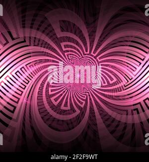 Intricato design a celle ondulate intrecciate (illustrazione 3D, sfondo) Foto Stock