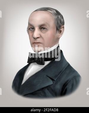 Theodor Schwann 1810-1882 medico tedesco Fisiologo Foto Stock