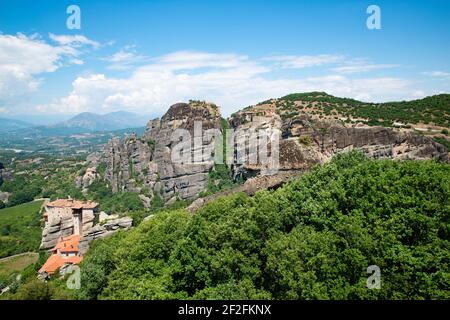 Monastero di Meteora Roussanou - Grecia Foto Stock