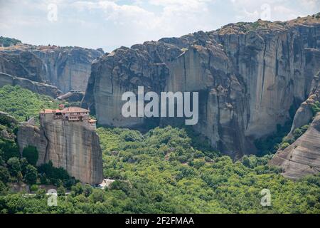 Monastero di Meteora Roussanou - Grecia Foto Stock