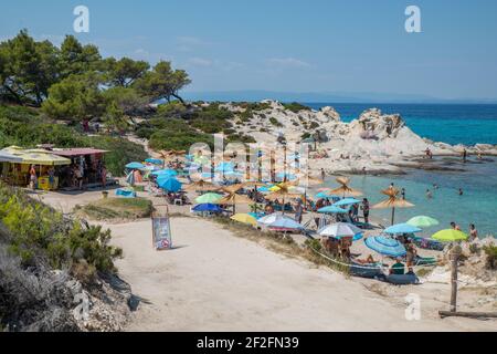 Spiaggia di Kavourotripes - Halkidiki Foto Stock