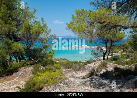 Spiaggia di Kavourotripes - Halkidiki Foto Stock