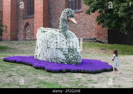 Odense, Danimarca - 16 agosto 2018: Festa dei fiori di Odense nella città di Odense in Danimarca Foto Stock