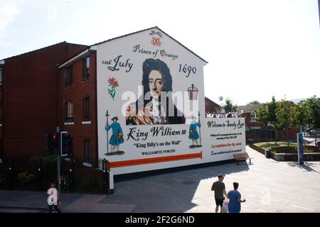 Il principe William III murale, Sandy Row, Belfast, Nordirland/ Irlanda del Nord (nur fuer redaktionelle Verwendung. Keine Werbung. Referenzdatenbank: http Foto Stock