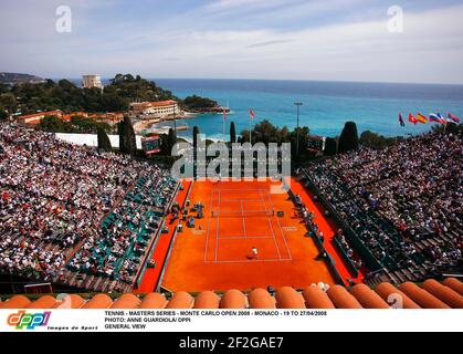 TENNIS - SERIE MASTERS - MONTE CARLO APERTO 2008 - MONACO - DAL 19 AL 27/04/2008 FOTO: ANNE GUARDIOLA/ DPPI VISTA GENERALE Foto Stock