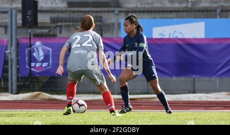 Ines Jaurena del Paris FC durante la Coppa Francese delle Donne, partita di calcio semi-finale tra Paris FC e LOSC Lille il 10 marzo 2019 allo stadio Interdeide Robert Bobin di Bondoufle, Francia - Foto Antoine Massinon / A2M Sport Consulting / DPPI Foto Stock