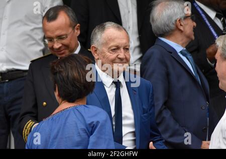 Jean Michel Aulas, presidente della squadra di calcio francese Olympique Lyonnais, durante la Coppa del mondo femminile FIFA Francia 2019, round del 16, partita di calcio tra Francia e Brasile il 23 giugno 2019 allo stadio Oceane di le Havre, Francia - Foto Antoine Massinon / A2M Sport Consulting / DPPI Foto Stock