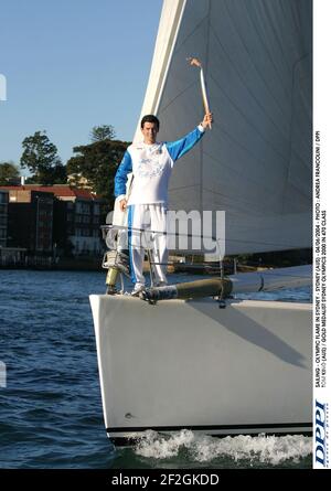 VELA - FIAMMA OLIMPICA A SYDNEY - SYDNEY (AUS) - 04/06/2004 - FOTO : ANDREA FRANCOLINI / DPPI TOM KING (AUS) / MEDAGLIA D'ORO ALLE OLIMPIADI DI SYDNEY 2000 IN CLASSE 470 Foto Stock