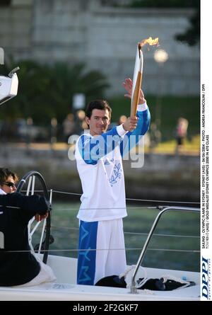 VELA - FIAMMA OLIMPICA A SYDNEY - SYDNEY (AUS) - 04/06/2004 - FOTO : ANDREA FRANCOLINI / DPPI TOM KING (AUS) / MEDAGLIA D'ORO ALLE OLIMPIADI DI SYDNEY 2000 IN CLASSE 470 Foto Stock