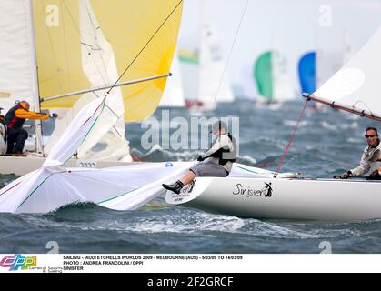 SAILING - AUDI ETCHELLS WORLDS 2009 - MELBOURNE (AUS) - 03/09/14 TO 20/03/09 PHOTO : ANDREA FRANCOLINI / DPPI SINISTER Foto Stock