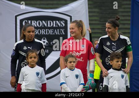 Estelle Cascarino di Girondin de Bordeaux e Charlotte Bilbault di Girondin de Bordeaux in vista del campionato francese femminile, D1 Arkema tra Paris FC e Girondins de Bordeaux il 23 novembre 2019 allo stadio Interdépart Robert Bobin 1 di Bondoufle, Francia - Foto Melanie Laurent / A2M Sport Consulting / DPPI Foto Stock