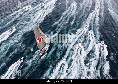 VELA - ROLEX SYDNEY TO HOBART 2010 - START - SYDNEY (AUS) - 26/12/2010 - FOTO : ANDREA FRANCOLINI / DPPI - ILLUSTRAZIONE VISTA AEREA - AVENA SELVAGGIA XI Foto Stock