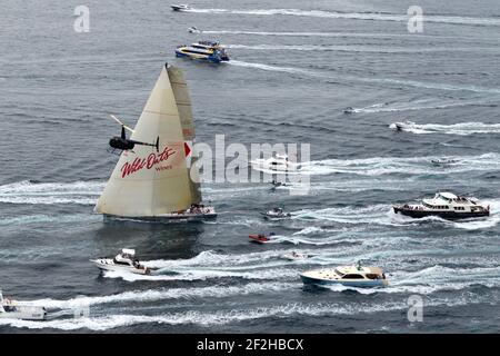 VELA - ROLEX SYDNEY TO HOBART 2010 - START - SYDNEY (AUS) - 26/12/2010 - FOTO : ANDREA FRANCOLINI / DPPI - ILLUSTRAZIONE VISTA AEREA - AVENA SELVAGGIA XI Foto Stock