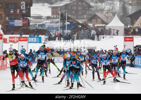 Inizio della Coppa del mondo BMW IBU Biathlon, Messa degli uomini, il 22 dicembre 2019 a le Grand Bornand, Francia - Foto Bruno Fouillat / DPPI Foto Stock