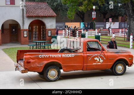 Fort Worth Stockyards - Longhorns Foto Stock