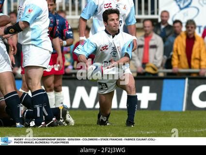 RUGBY - CAMPIONATO FRANCESE 2003/04 - 02/05/2004 - COLOMIERS V STADE FRANCAIS - FABRICE CULINAT (COL) - FOTO MANUEL BLONDAU / PREMERE FLASH Foto Stock