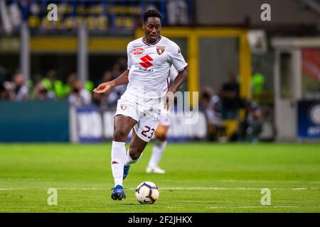 Soaliho Meite di Torino in azione durante la Serie Italiana UNA partita di calcio Inter Milan contro Torino il 26 agosto 2018 allo Stadio San Siro di Milano, foto Morgese - Rossini / DPPI Foto Stock