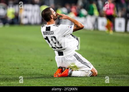 Leonardo Bonucci della Juventus durante il campionato italiano, Serie A Football Match tra Juventus Torino e Napoli il 29 settembre 2018 allo stadio Giuseppe Allianz di Torino - Photo Morgese - Rossini / DPPI Foto Stock