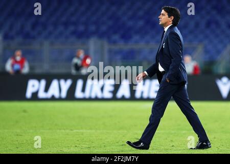 Testa allenatore laziale Simone Inzaghi al termine del campionato italiano Serie A Football Match tra SS Lazio e Atalanta BC il 30 settembre 2020 allo Stadio Olimpico di Roma - Foto Federico Proietti/DPPI Foto Stock