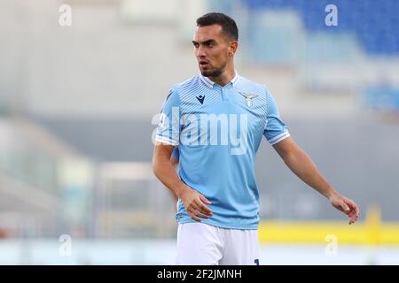 Gonzalo Escalante del Lazio reagisce durante il campionato italiano Serie A Football Match tra SS Lazio e FC Internazionale il 4 ottobre 2020 allo Stadio Olimpico di Roma - Foto Federico Proietti/DPPI Foto Stock