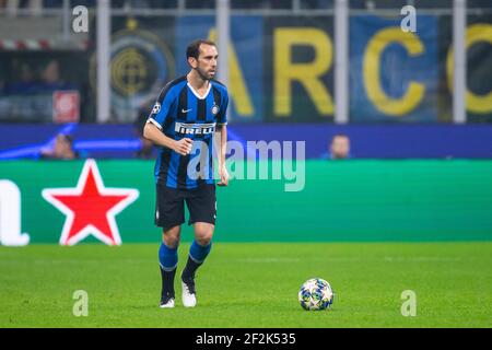 Diego Godin Internazionale durante la UEFA Champions League, partita di calcio del Gruppo F tra FC Internazionale e Borussia Dortmund il 23 ottobre 2019 allo Stadio Giuseppe Meazza di Milano - Foto Morgese - Rossini / DPPI Foto Stock