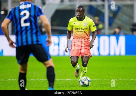 Benjamin Mendy di Manchester City durante la UEFA Champions League, partita di calcio del Gruppo C tra Atalanta e Manchester City il 6 novembre 2019 allo stadio San Siro di Milano - Foto Morgese - Rossini / DPPI Foto Stock