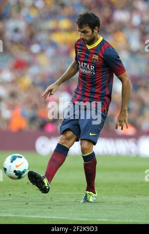 Calcio - Campionato spagnolo 2013/2014 - FC Barcelona v Levante UD il 18 agosto 2013 a Barcellona, Spagna - Foto Manuel Blondau / AOP Press / DPPI - Cesc Fabregas del FC Barcelona controlla la palla Foto Stock