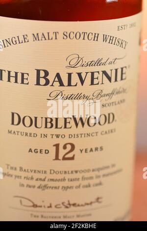 Balvenie Double Wood Scotch Whisky Foto Stock