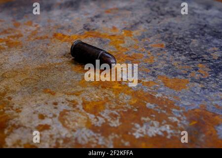 Vintage Gun Bullet, Illustrazione, Francia, 1945 Foto Stock