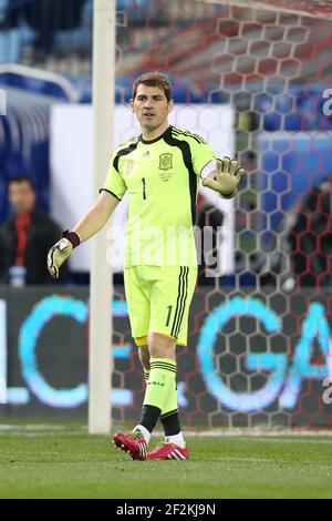 Calcio - International friendly Games 2014 - Spagna v Italia il 5 marzo 2014 a Vicente Calderon Stadium di Madrid , Spagna - Foto Manuel Blondau / AOP PRESS / DPPI - Iker Casillas di Spagna Foto Stock