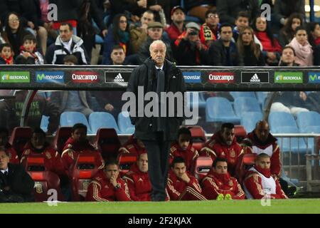 Calcio - International friendly Games 2014 - Spagna v Italia il 5 marzo 2014 a Vicente Calderon Stadium di Madrid , Spagna - Foto Manuel Blondau / AOP PRESS / DPPI - responsabile allenatore Vincente del Bosque di Spagna Foto Stock