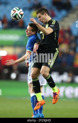 Calcio - International friendly Games 2014 - Spagna v Italia il 5 marzo 2014 a Vicente Calderon Stadium di Madrid , Spagna - Foto Manuel Blondau / AOP PRESS / DPPI - Cesar Azpilicueta di Spagna Foto Stock