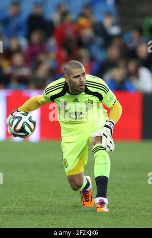 Calcio - International friendly Games 2014 - Spagna v Italia il 5 marzo 2014 a Vicente Calderon Stadium di Madrid , Spagna - Foto Manuel Blondau / AOP PRESS / DPPI - Victor Valdes di Spagna Foto Stock