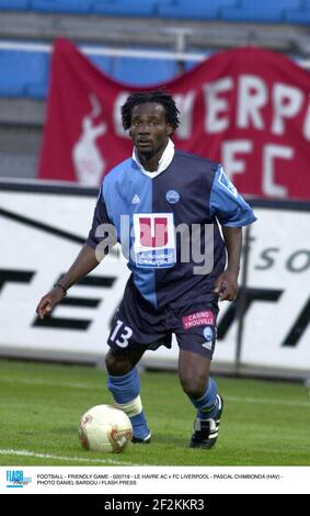 CALCIO - GIOCO AMICHEVOLE - 020719 - LE HAVRE AC V FC LIVERPOOL - PASCAL CHIMBONDA (HAV) - FOTO DANIEL PRESSIONE BARDOU / FLASH Foto Stock
