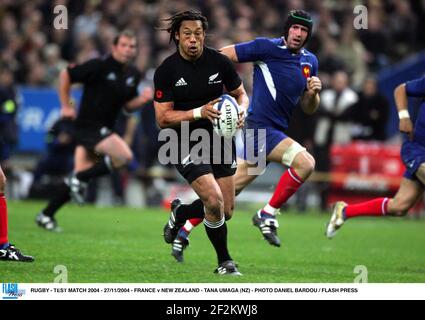 RUGBY - TEST MATCH 2004 - 27/11/2004 - FRANCIA V NUOVA ZELANDA - TANA UMAGA (NZ) - FOTO DANIEL BARDOU / PREMERE FLASH Foto Stock