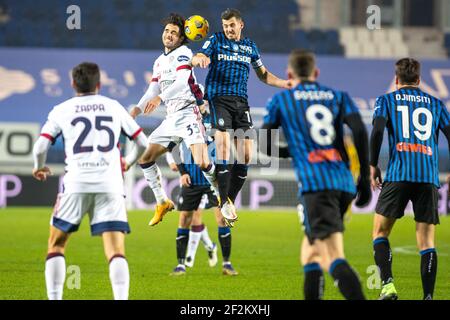 Riccardo Sottil di Cagliari Calcio FC durante la Coppa Italia, Coppa d'Italia partita di calcio tra Atalanta BC e Cagliari Calcio il 14 gennaio 2021 ad atleti Azzurri d'Italia a Bergamo, Italia - Foto Morgese-Rossini / DPPI Foto Stock