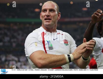 RUGBY - COPPA DEL MONDO 2007- 1/2 FINALE - FRANCIA V INGHILTERRA - 13/10/2007 - LAWRENCE DALLAGLIO (GBR) - FOTO : DANIEL BARDOU / FLASH PRESS Foto Stock