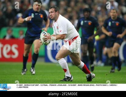 RUGBY - COPPA DEL MONDO 2007 - 1/2 FINALE - FRANCIA V INGHILTERRA - 13/10/2007 - MARK REGAN (ENG) - FOTO DANIEL BARDOU / FLASH PRESS Foto Stock