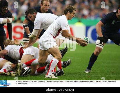 RUGBY - COPPA DEL MONDO 2007 - 1/2 FINALE - FRANCIA V INGHILTERRA - 13/10/2007 - ANDY GOMARSALL (ENG) - FOTO DANIEL BARDOU / FLASH PRESS Foto Stock