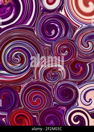 Uno sfondo viola ruota astratto per il design e la decorazione Foto Stock