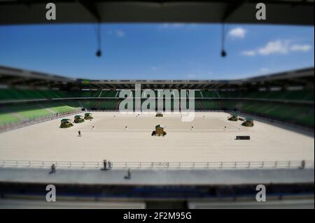 Illustrazione Arena, durante l'evento di prova per Alltech FEI World Equestrian Games - Dressage CDI3 al Dornano Stadium di Caen, Francia, il 23 giugno 2014 - Foto Christophe Bricot / DPPI Foto Stock