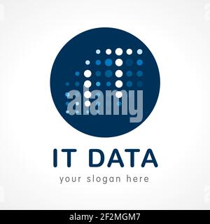 I T & C logo vettoriale aziendale astratto. Identità di branding del centro IT. I.T. Concetto di segno creativo corporativo dei computer di dati. Illustrazione Vettoriale