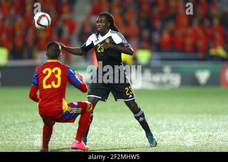 XXXX del Belgio in occasione del Campionato europeo UEFA 2016 che qualifica la partita di calcio del Gruppo B tra Andorra e il Belgio il 10 ottobre 2015 all'Estadi Nacional di Andorra la Vella, Andorra. Photo Manuel Blondau/AOP Press/DPPI Foto Stock