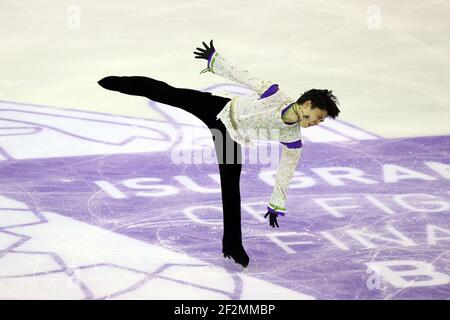 Yuzuru Hanyu del Giappone compete durante il programma Men Free alla finale del Gran Premio di pattinaggio ISU 2015-2016, presso il Centro Congressi di Barcellona, a Barcellona, in Spagna, il 12 dicembre 2015.Foto: Manuel Blondau/AOP.Press/DPPI Foto Stock