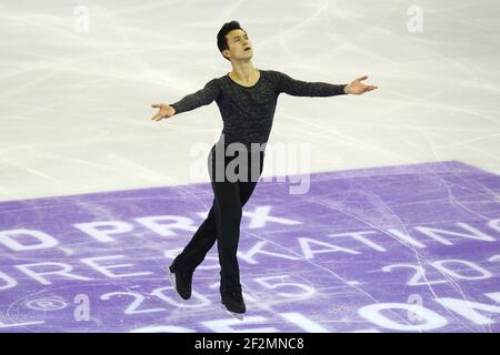 Patrick Chan del Canada compete durante il programma Men Free alla finale del Gran Premio di pattinaggio di figura ISU 2015-2016, presso il Centro Congressi di Barcellona, a Barcellona, in Spagna, il 12 dicembre 2015.Foto: Manuel Blondau/AOP.Press/Corbis Foto Stock