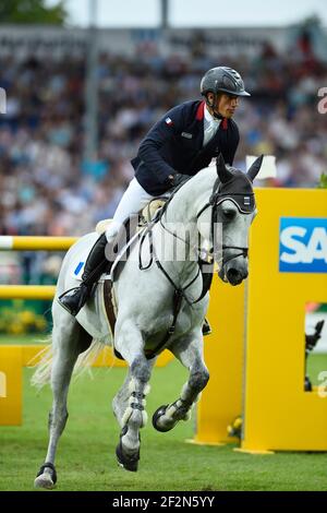 Olivier ROBERT (fra) in sella a VANGOG DU MAS GARNIER durante IL CHIO di Aquisgrana, evento di salto il 18 luglio 2019 ad Aquisgrana, Germania - Foto Christophe Bricot / DPPI Foto Stock