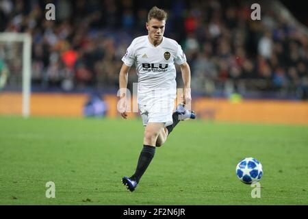 Lato di Valencia durante la UEFA Champions League, partita di calcio del Gruppo H tra Valencia CF e Manchester United il 12 dicembre 2018 allo stadio Mestalla di Valencia, Spagna - Foto Manuel Blondau / AOP Press / DPPI Foto Stock