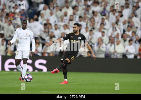 Riyad Mahrez di Manchester City durante la UEFA Champions League, round del 16, 1° incontro di calcio tra Real Madrid CF e Manchester City il 26 febbraio 2020 allo stadio Santiago Bernabeu di Madrid, Spagna - Foto Manuel Blondau / AOP Press / DPPI Foto Stock